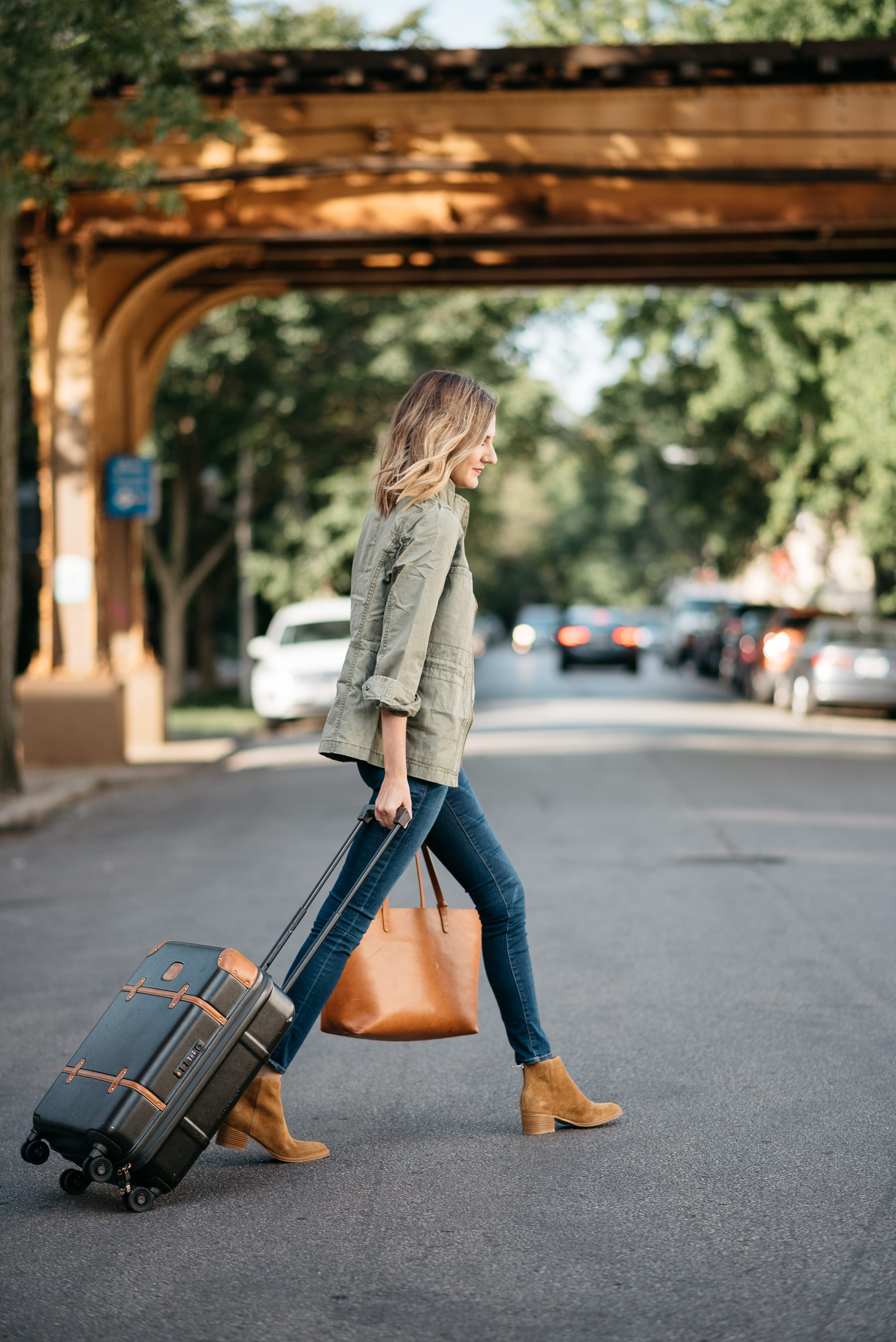 madewell jacket rag bone wesley boots brics suitcase frame denim