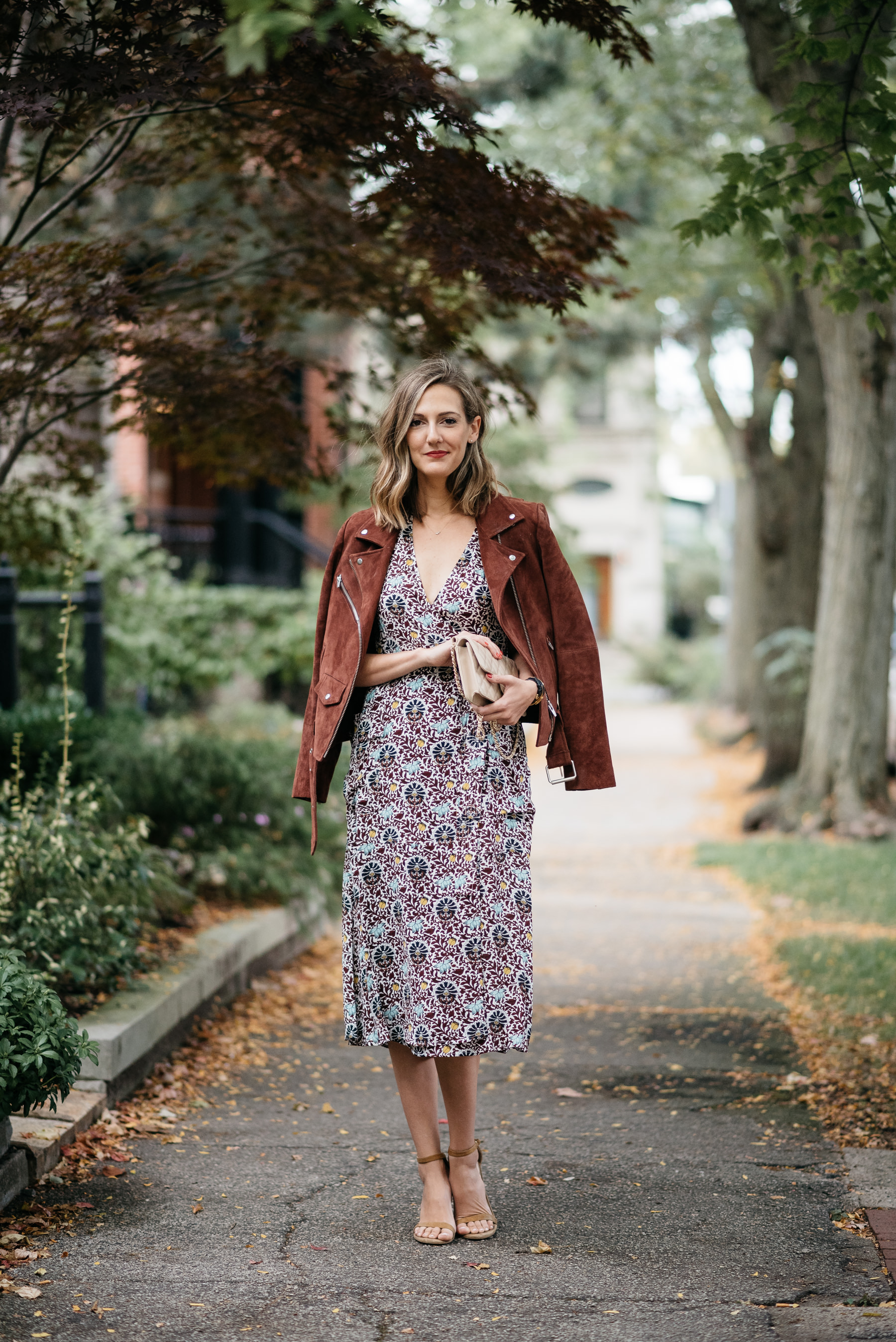 17 Ways To Wear A Dress With A Leather Or Suede Jacket - Styleoholic