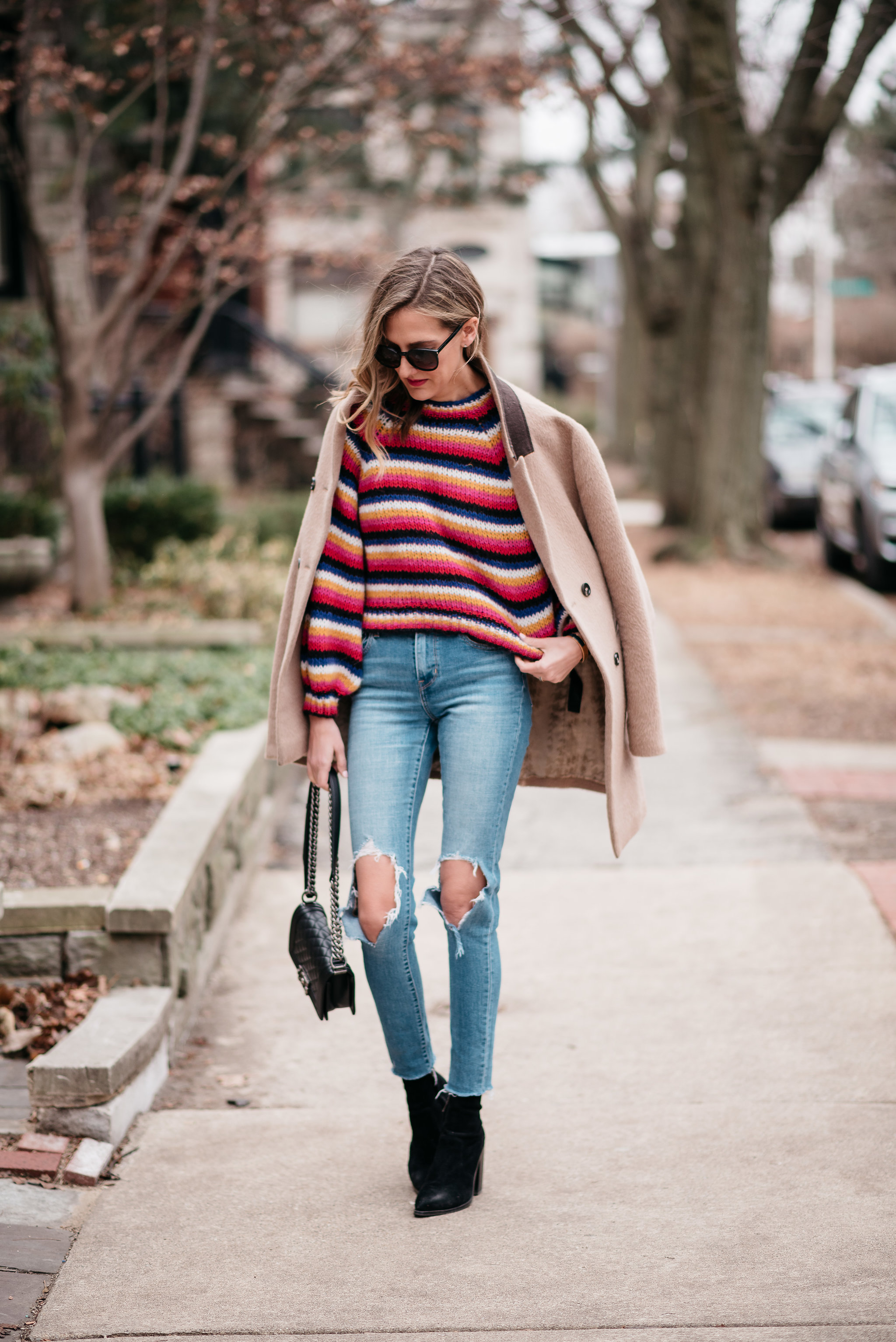 Colourful 2025 striped sweater