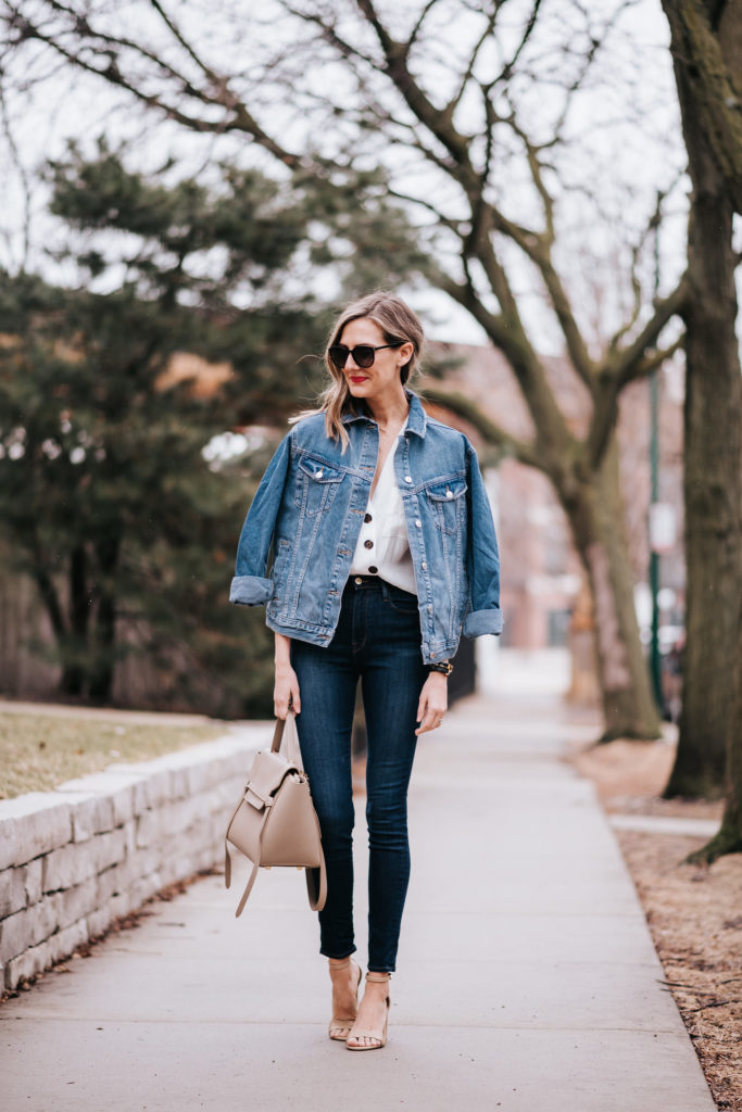 how to wear oversized jean jacket denim topshop for spring