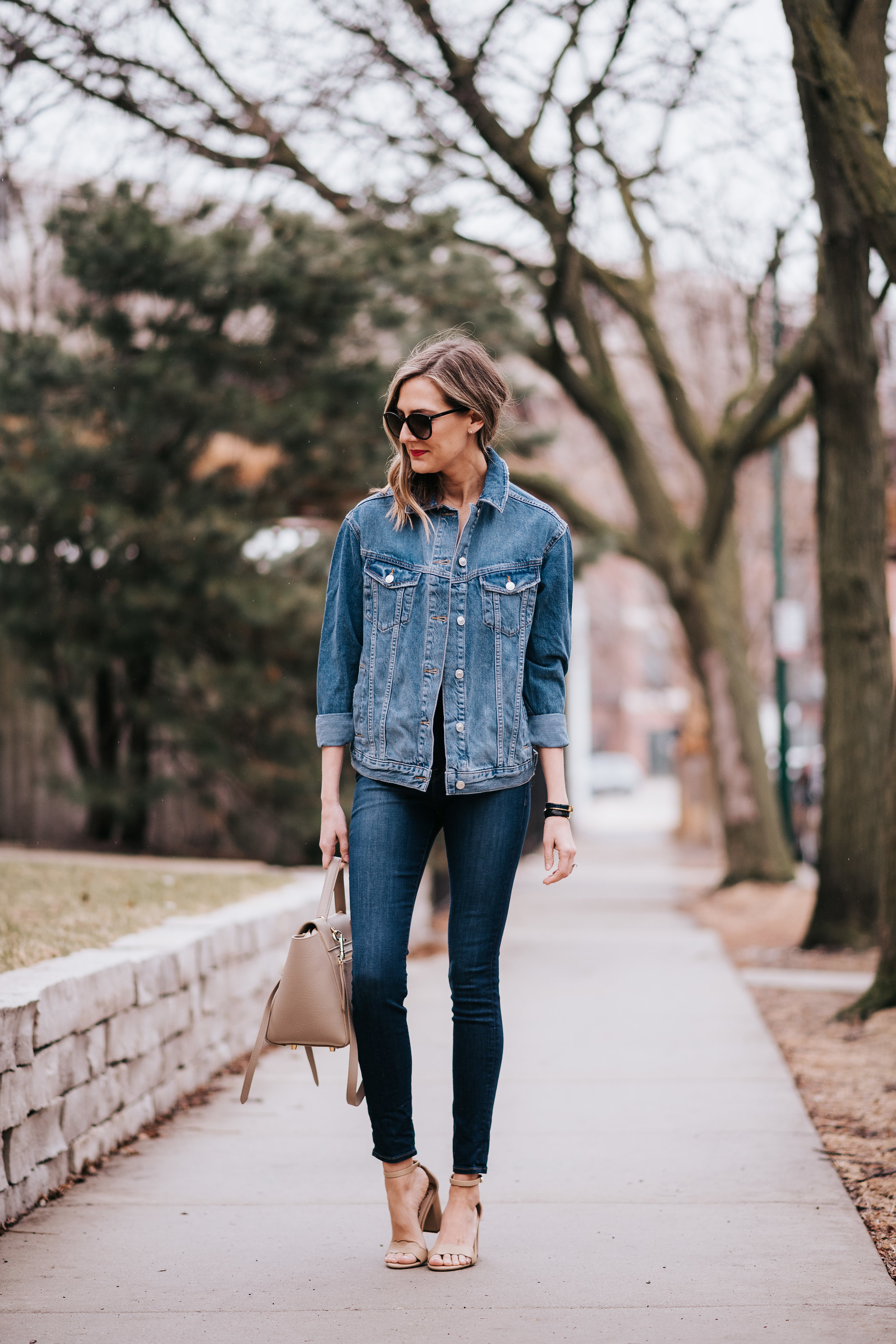 how to wear oversized jean jacket denim topshop for spring