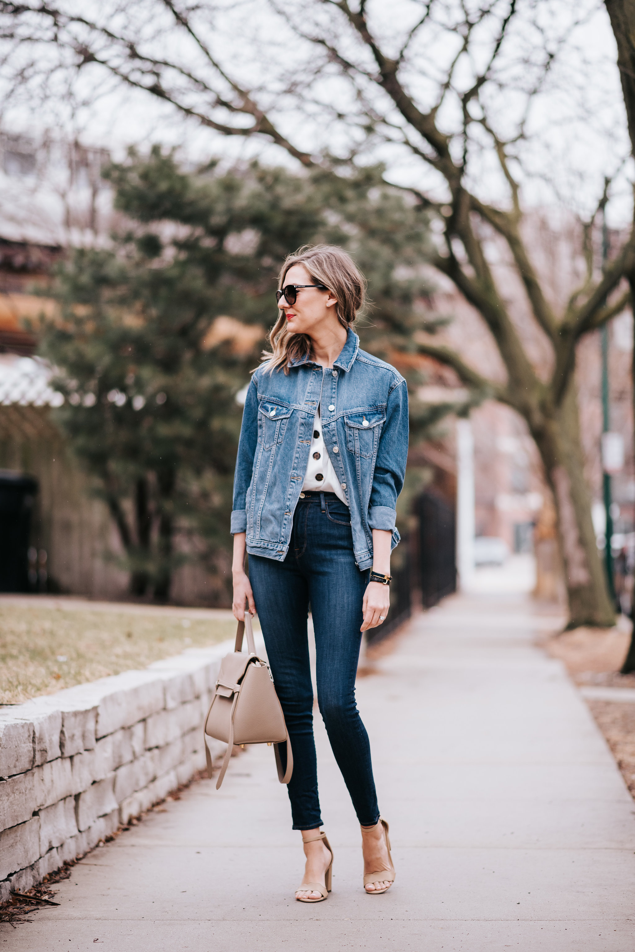 how to wear oversized jean jacket denim topshop for spring