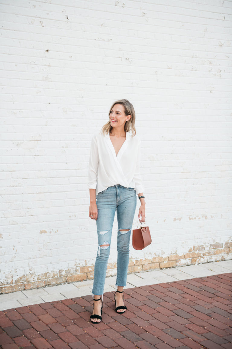 faux wrap top shopbop levi's how to wear - See (Anna) Jane.