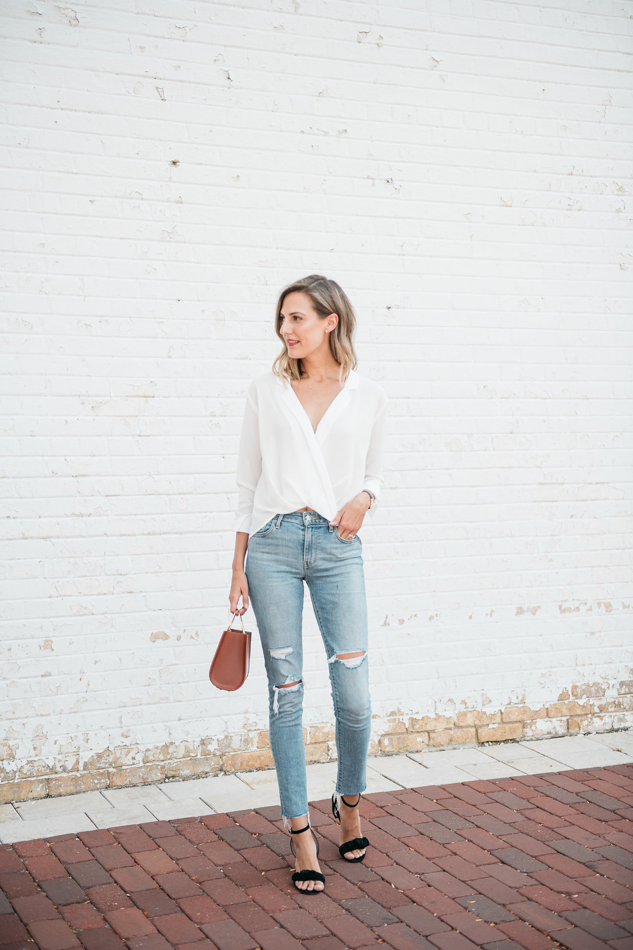 faux wrap top shopbop levi's how to wear - See (Anna) Jane.