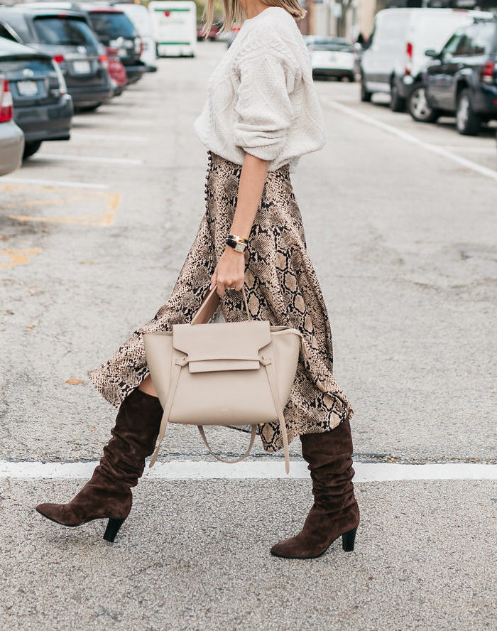 Snakeskin skirt sale outfit