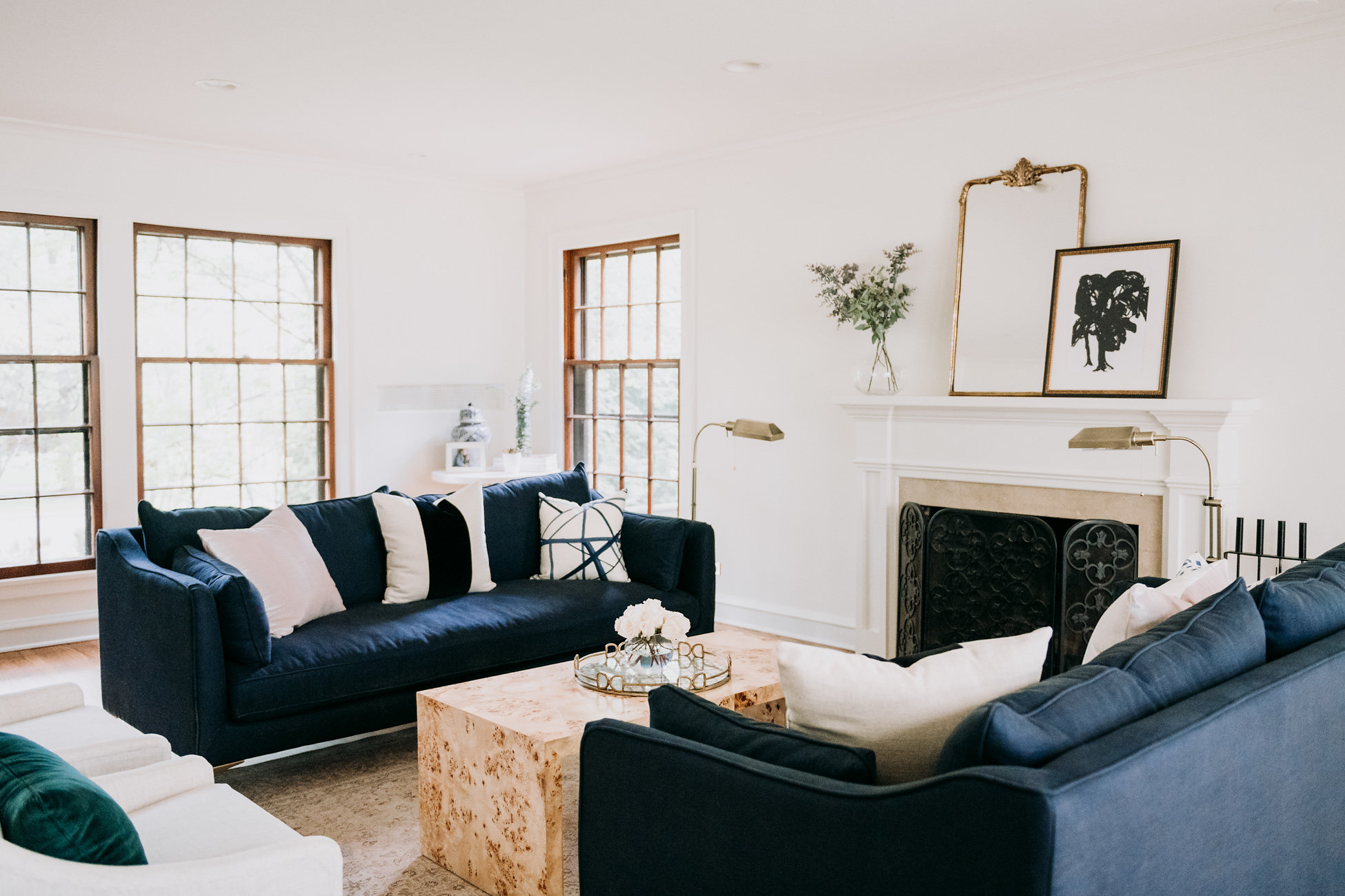 renovated old home living room