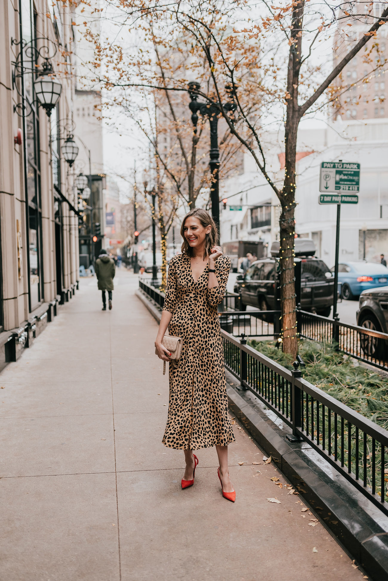 Midi clearance leopard dress