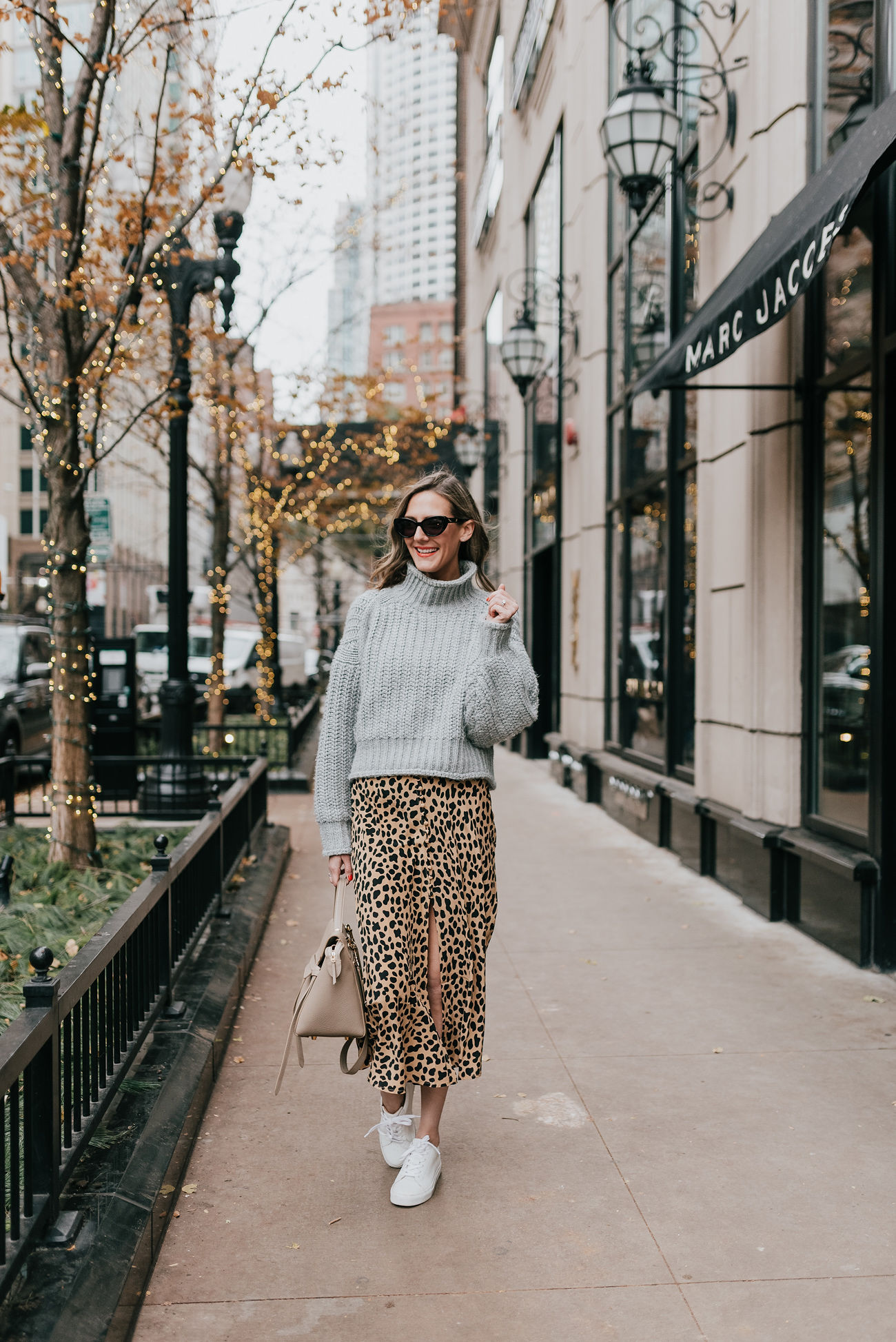 leopard midi dress