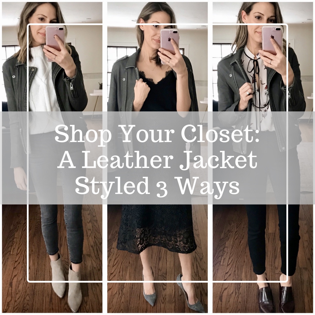 how to style leather jacket three different ways - See (Anna) Jane.