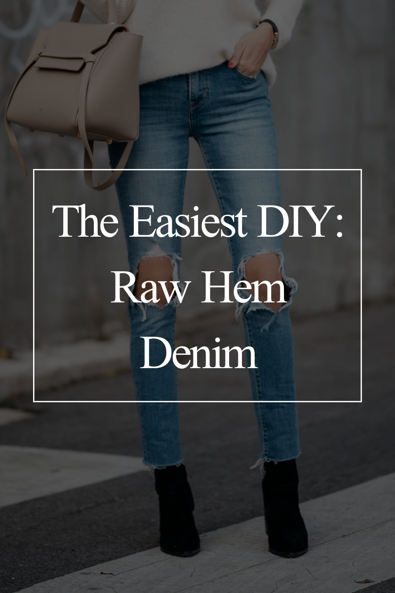 How to get raw hem jeans not to fray after washing? : r/howto