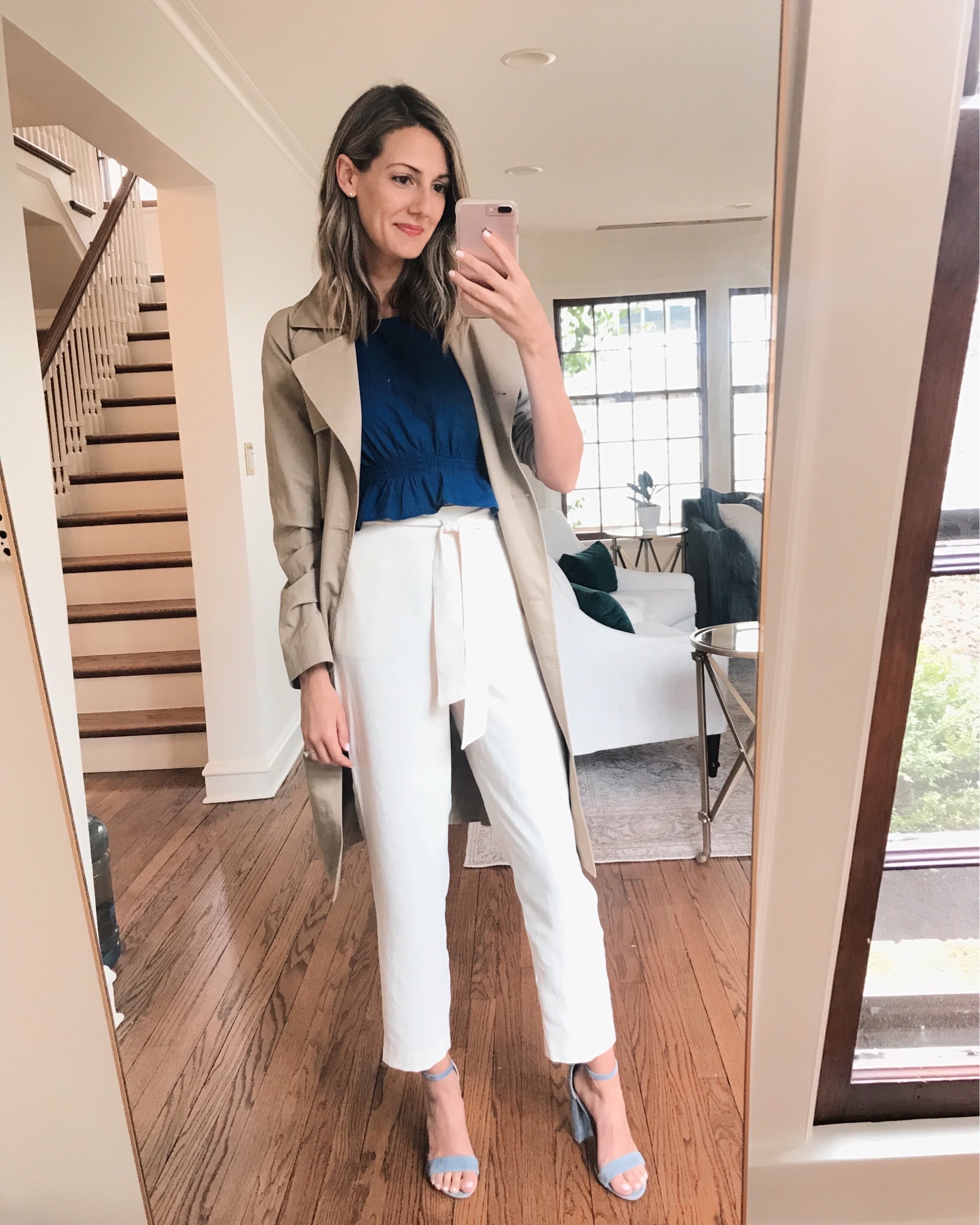 how to wear white pants to the office work appropriate - See (Anna
