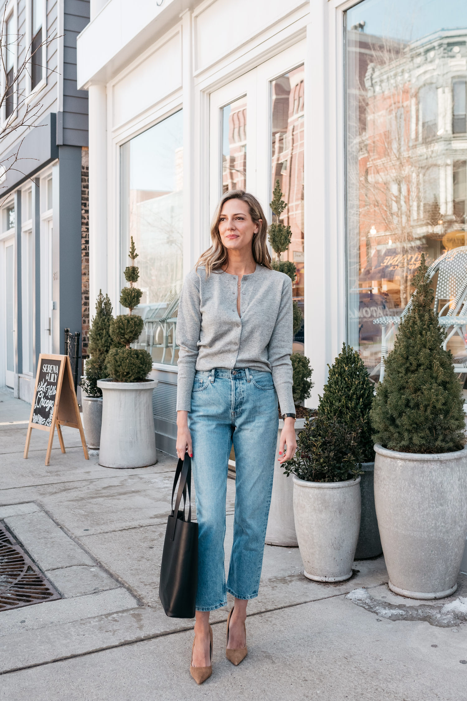 the cardigan is back how to wear with jeans - See (Anna) Jane.