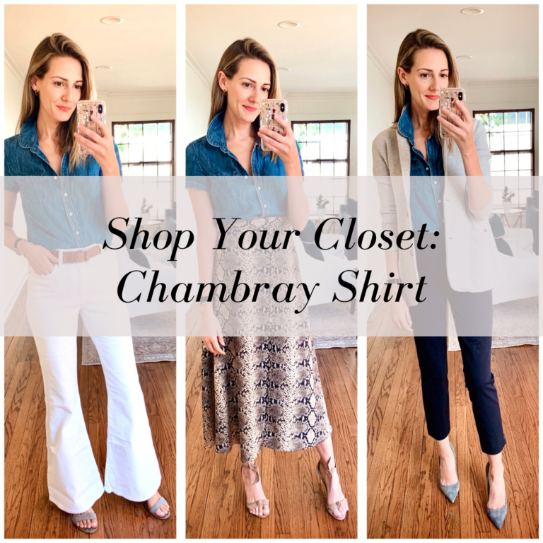 how to style a chambray shirt multiple ways - See (Anna) Jane.