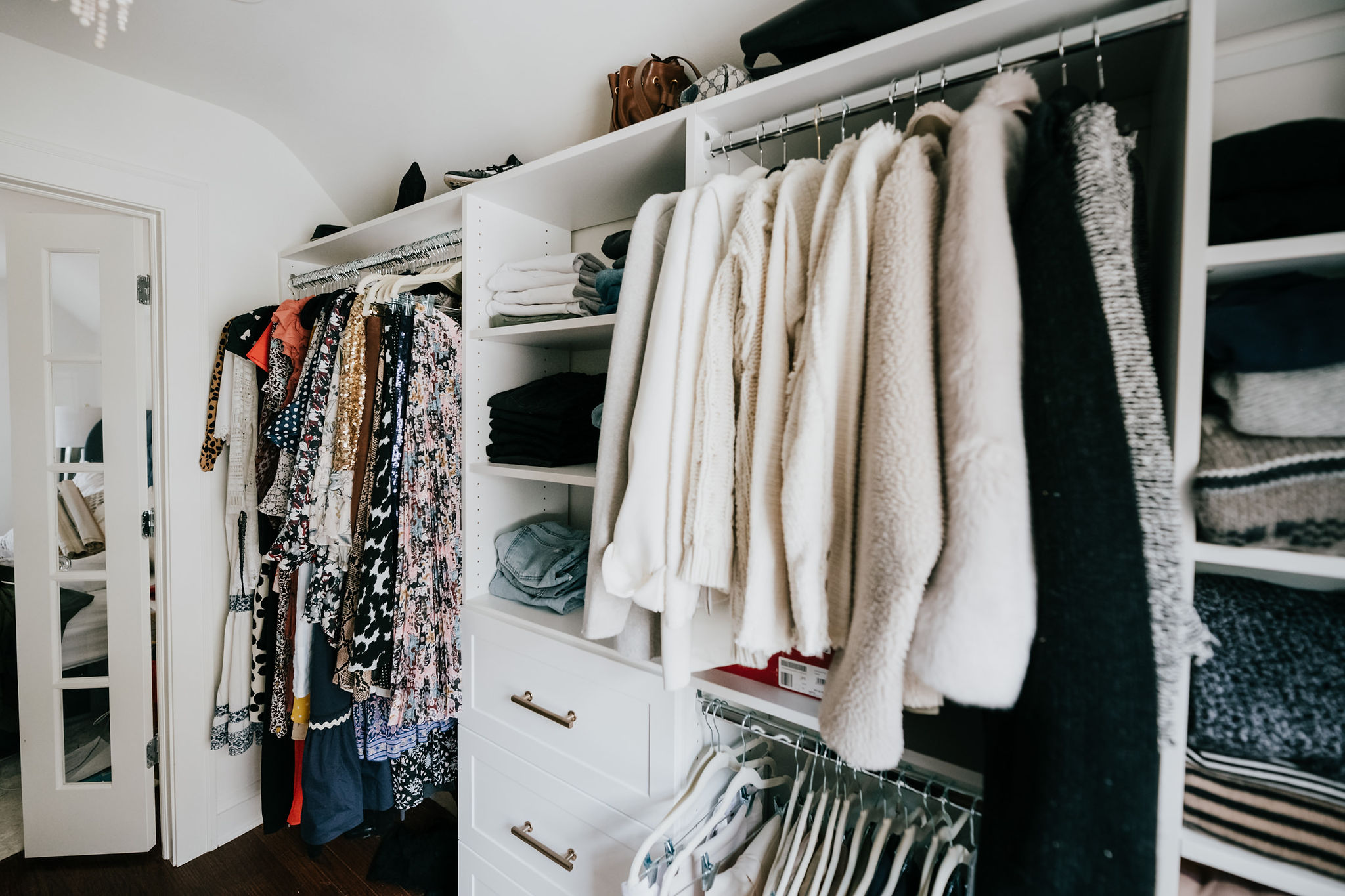 walk-in closet renovation master bedroom old home