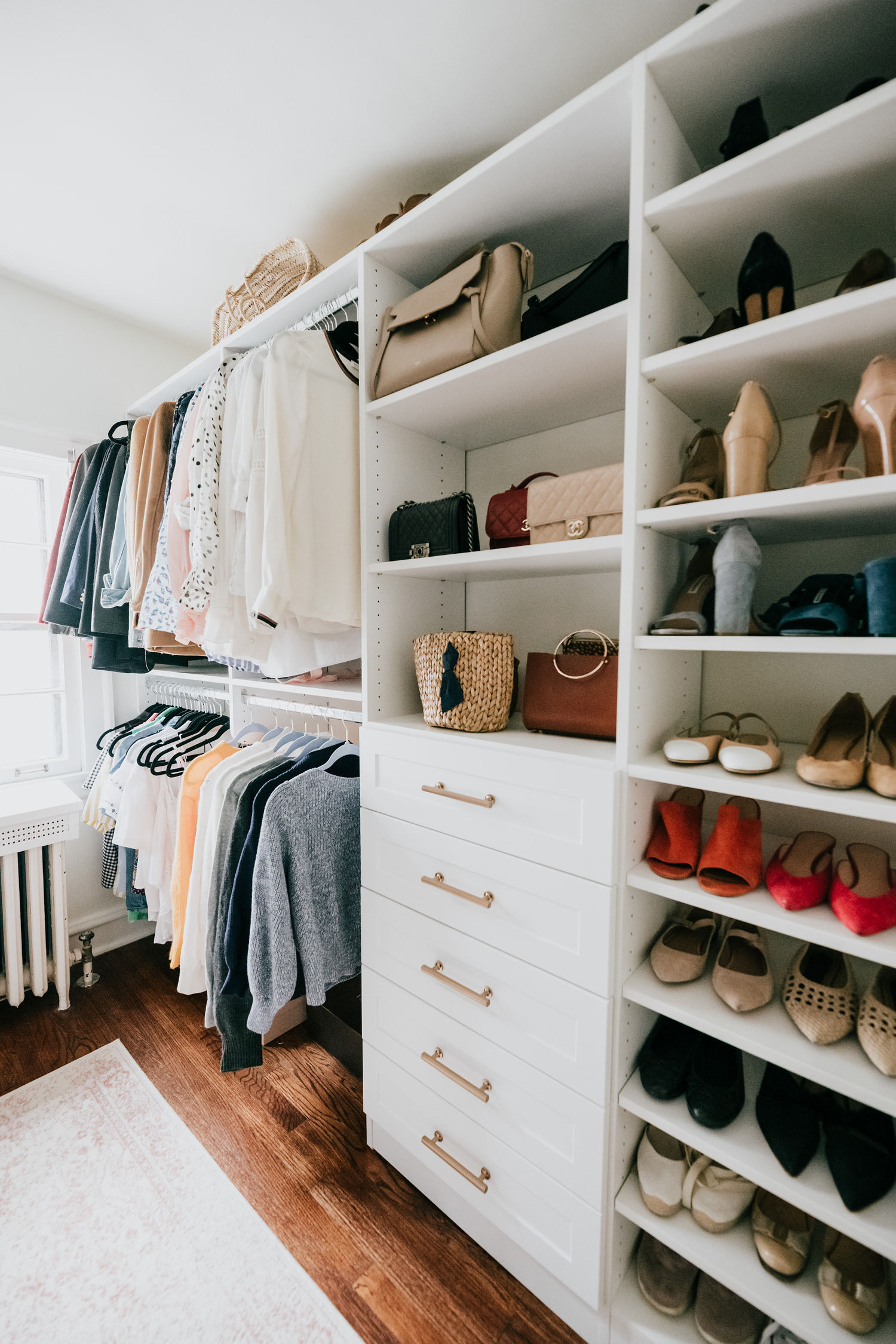 walk-in closet renovation master bedroom old home