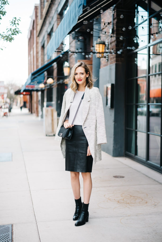 leather skirt