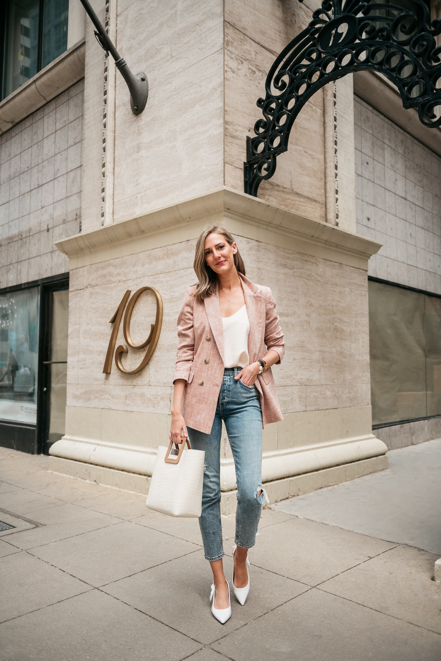 double-breasted blazer