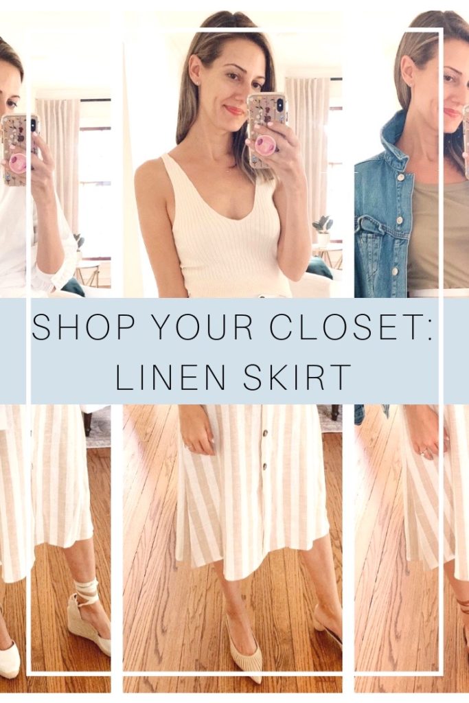 linen skirt how to style and wear See Anna Jane