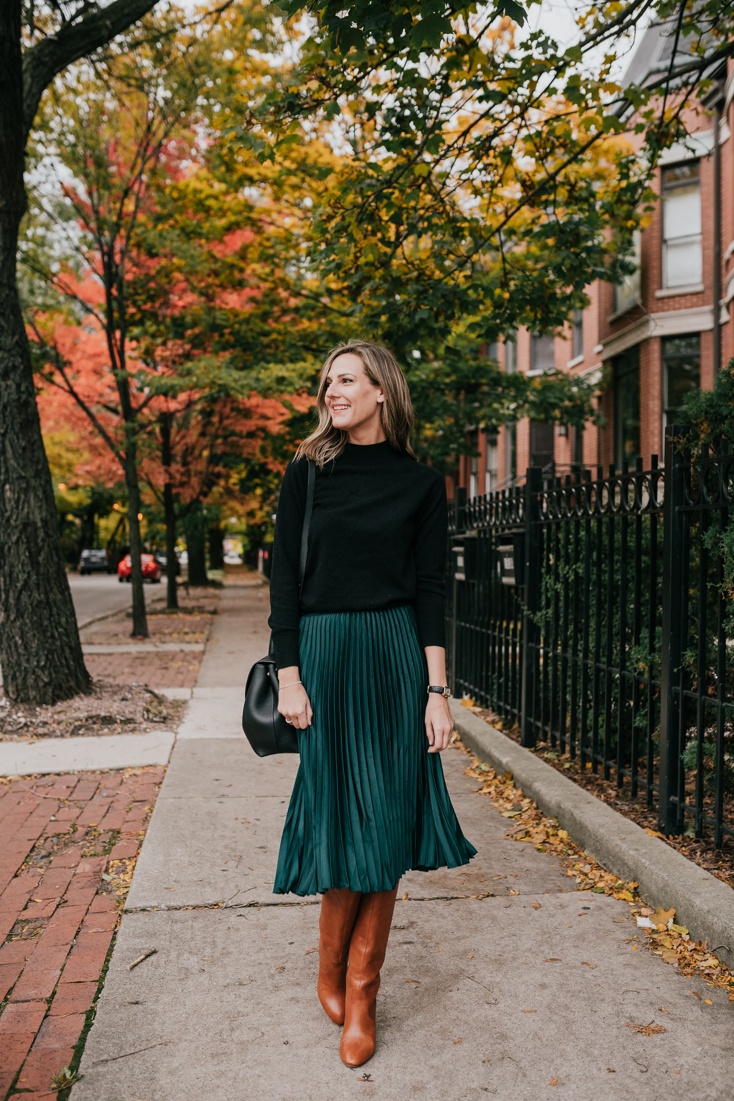 green skirt how to wear for the holidays - See (Anna) Jane.