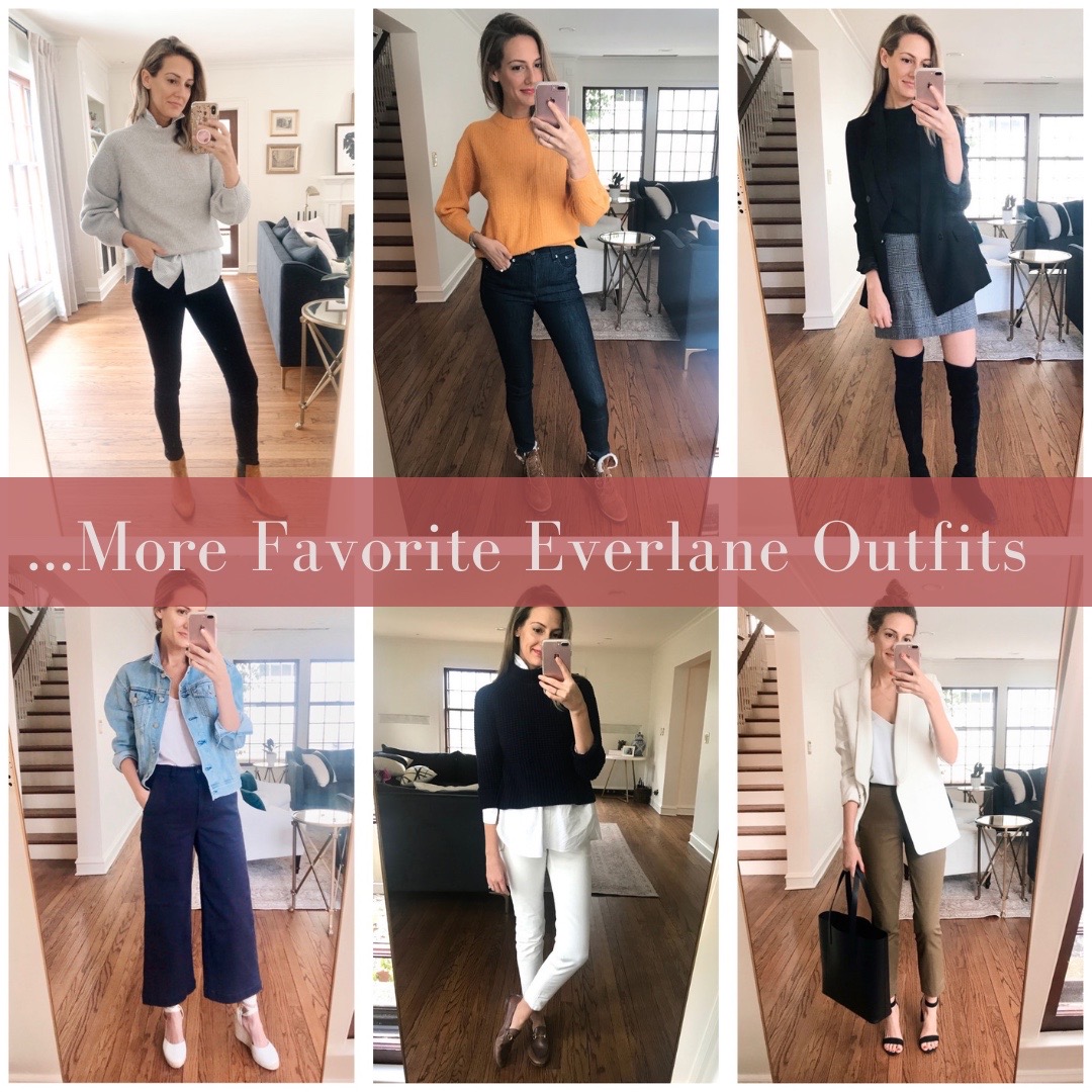 collage of 12 Months of Everlane favorite outfits and items of the year