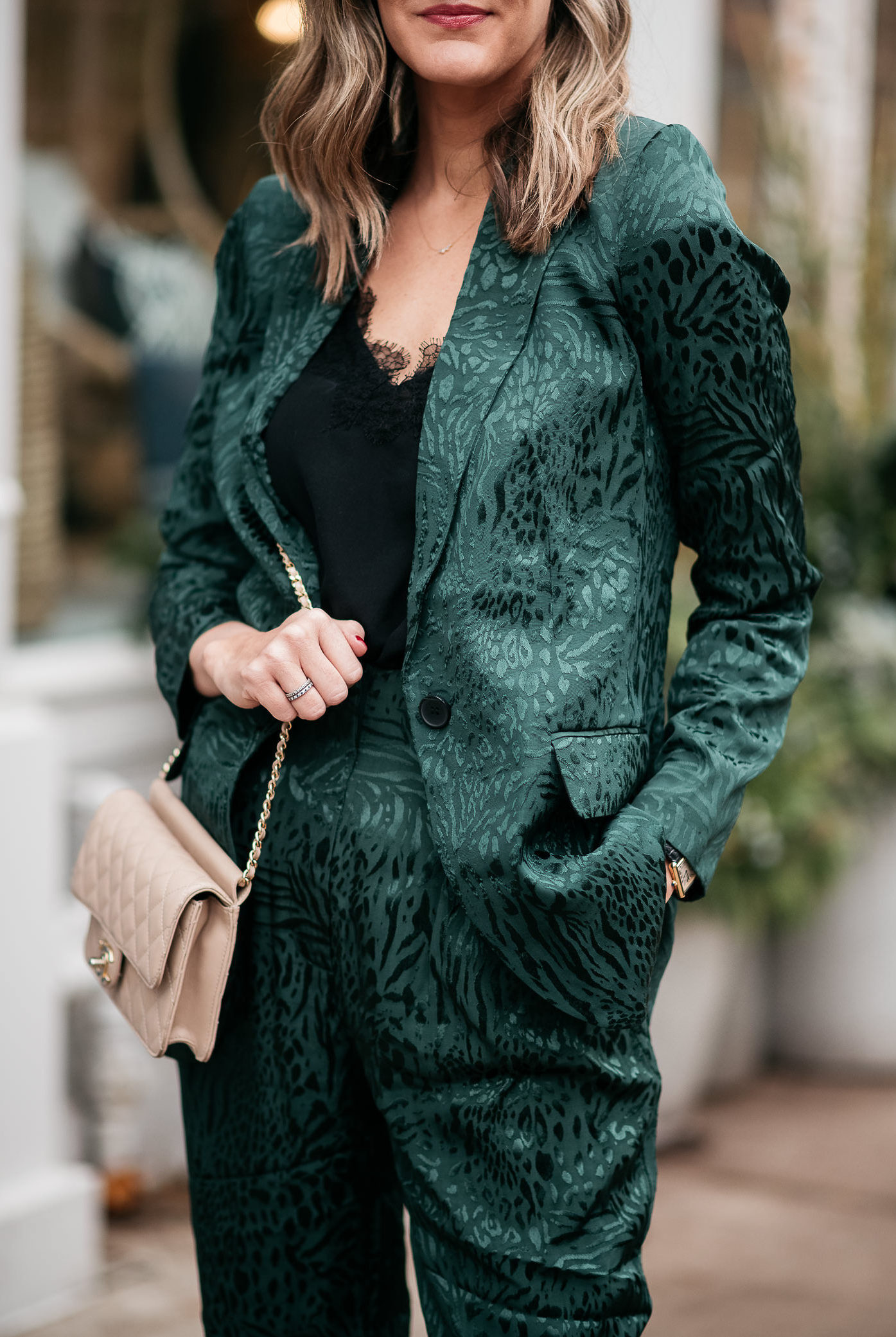 green blazer