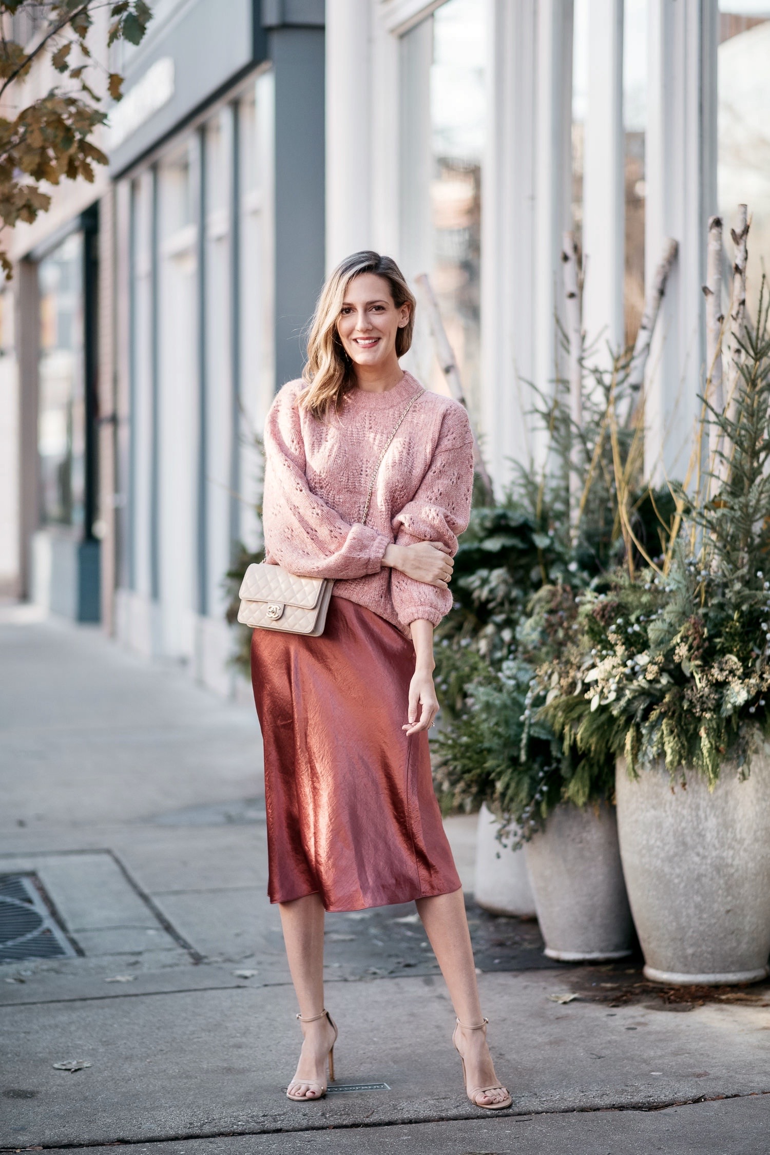 pink monochromatic outfit