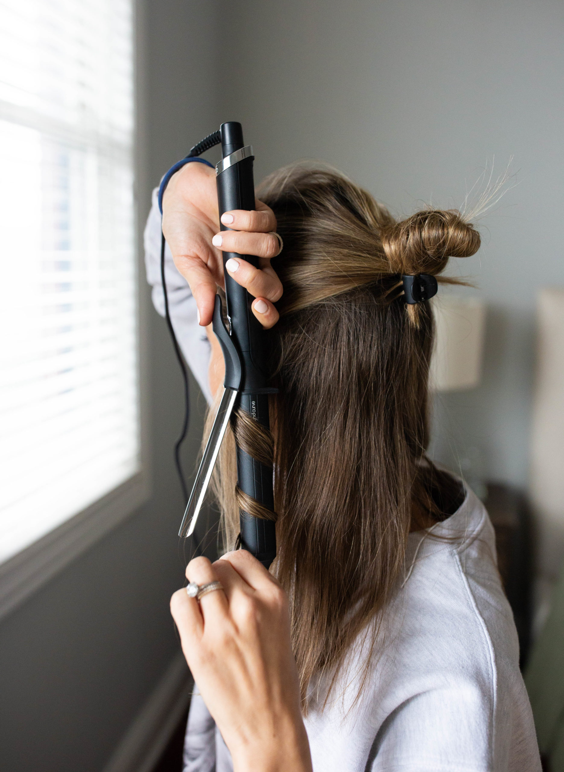 how I style mid length hair ghd curling iron