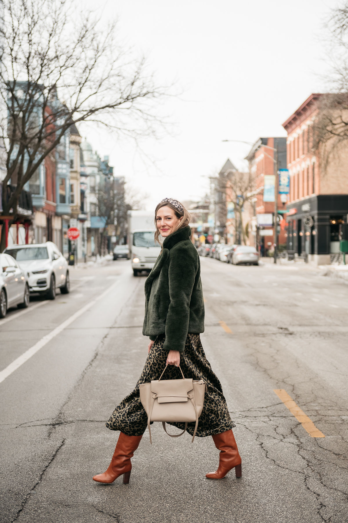 how to style a leopard skirt midi length See Anna Jane