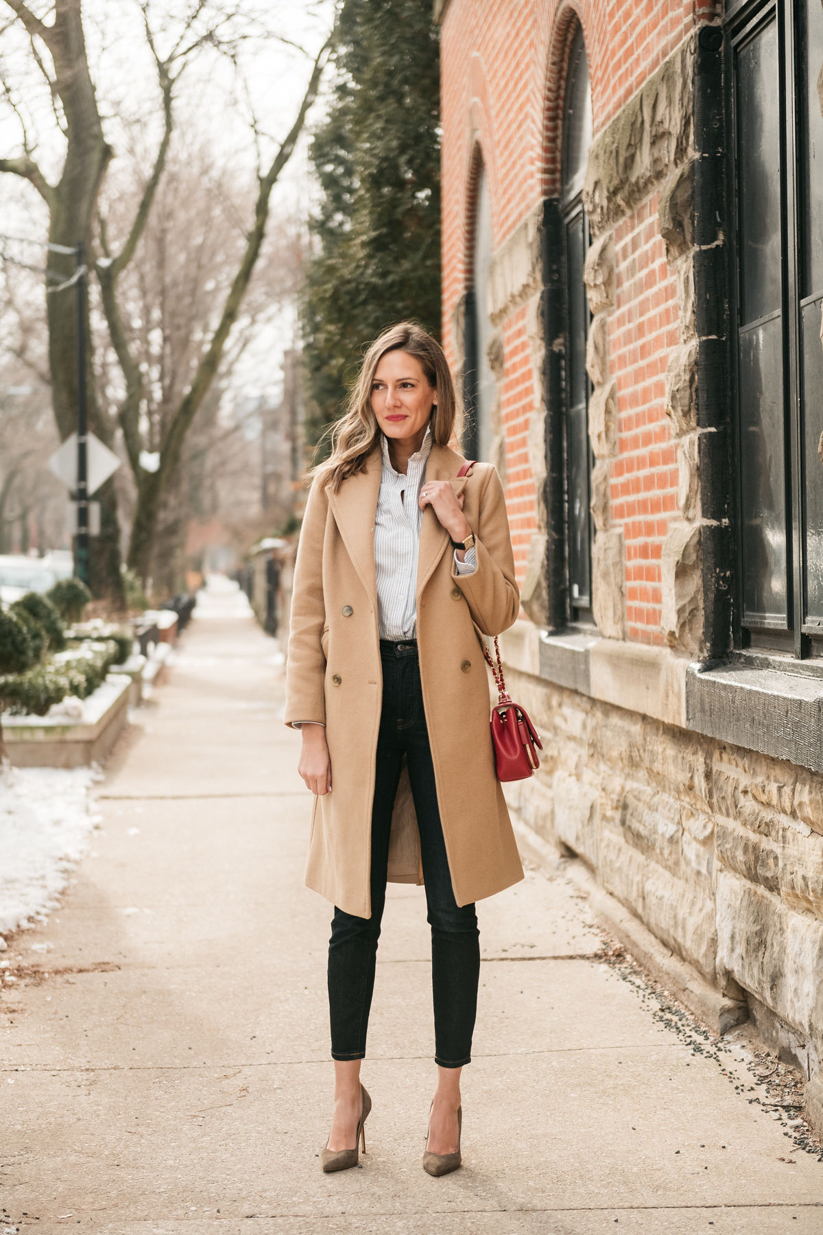 classic style red bag