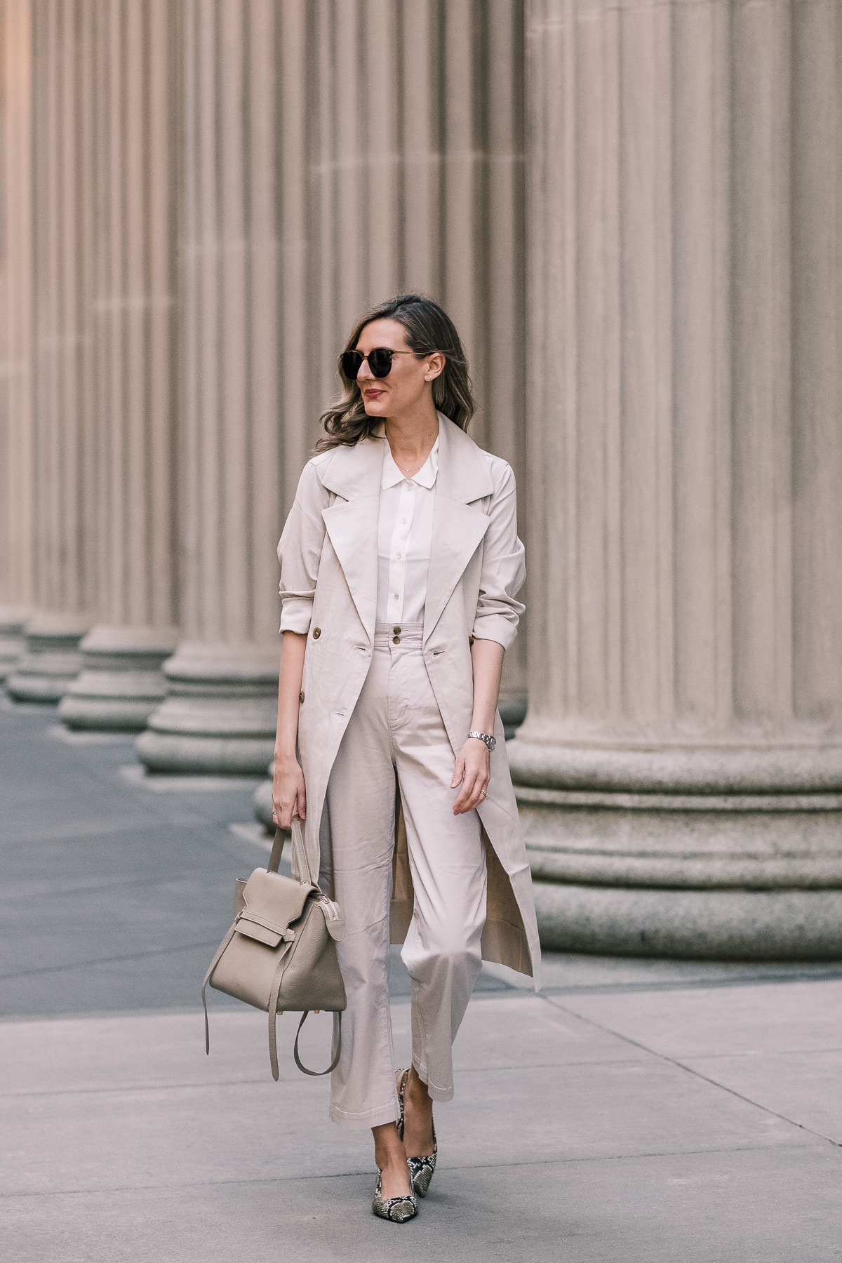 everlane drape trench review