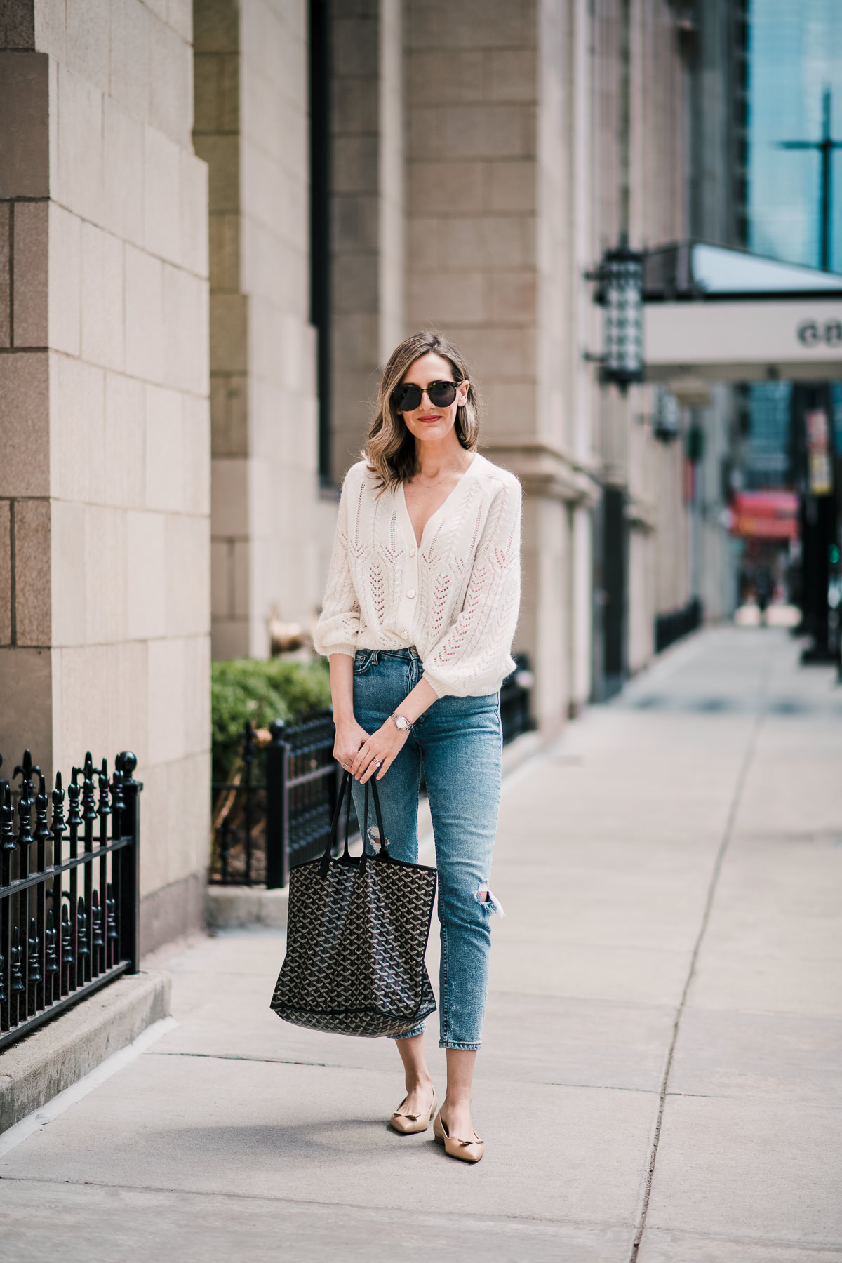 pointy flats with jeans