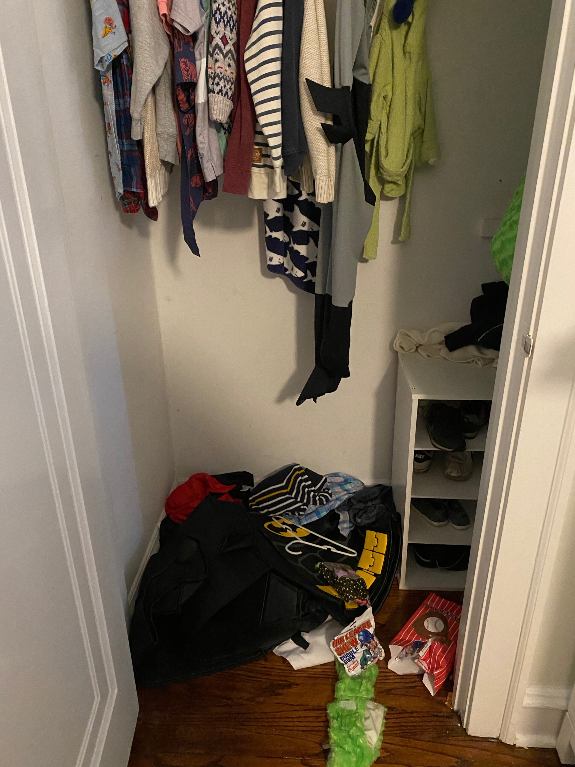 Boys' Closet Makeover before photo