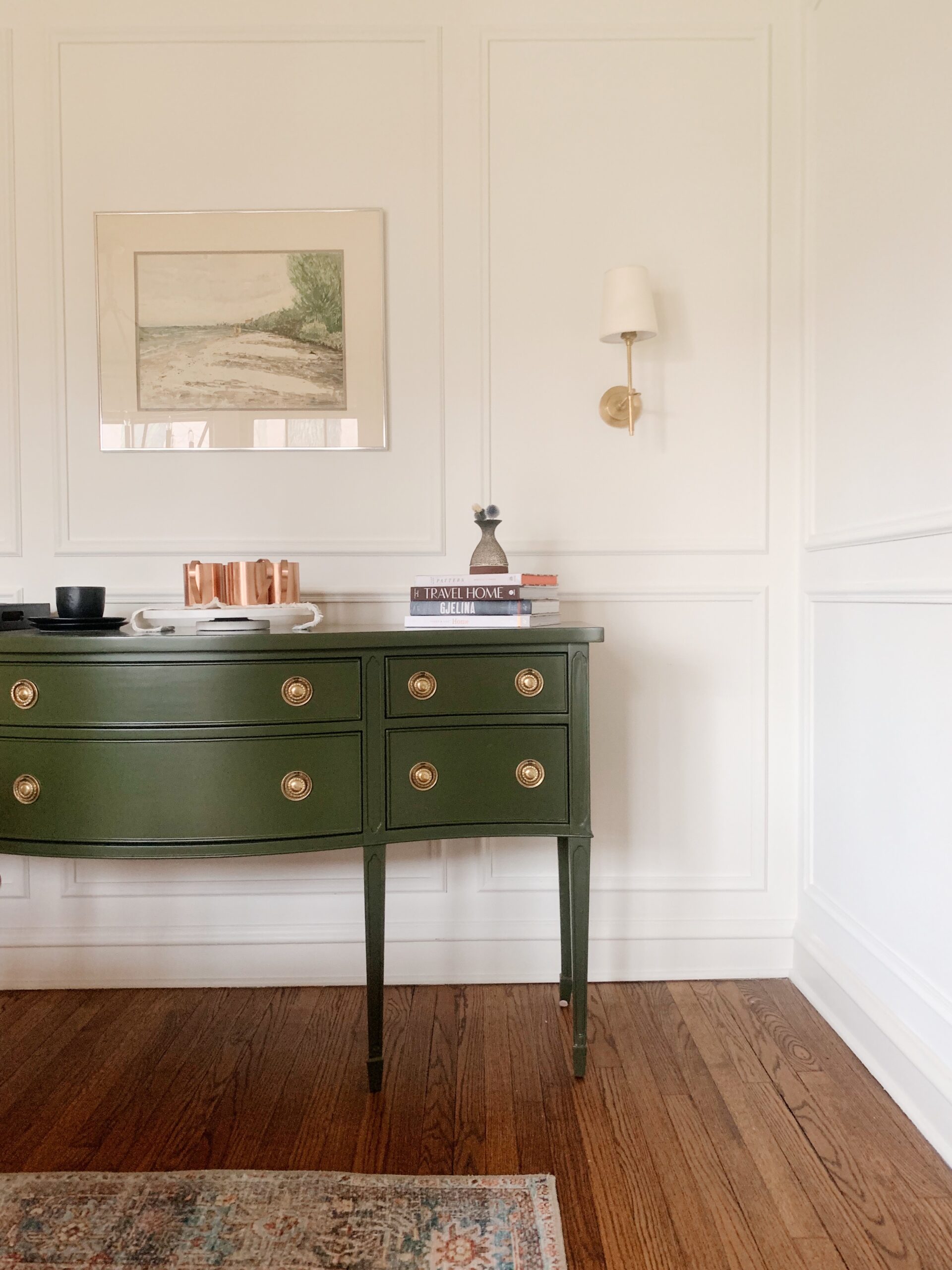 How Picture Frame Moulding Transformed My Dining Room - Organized-ish