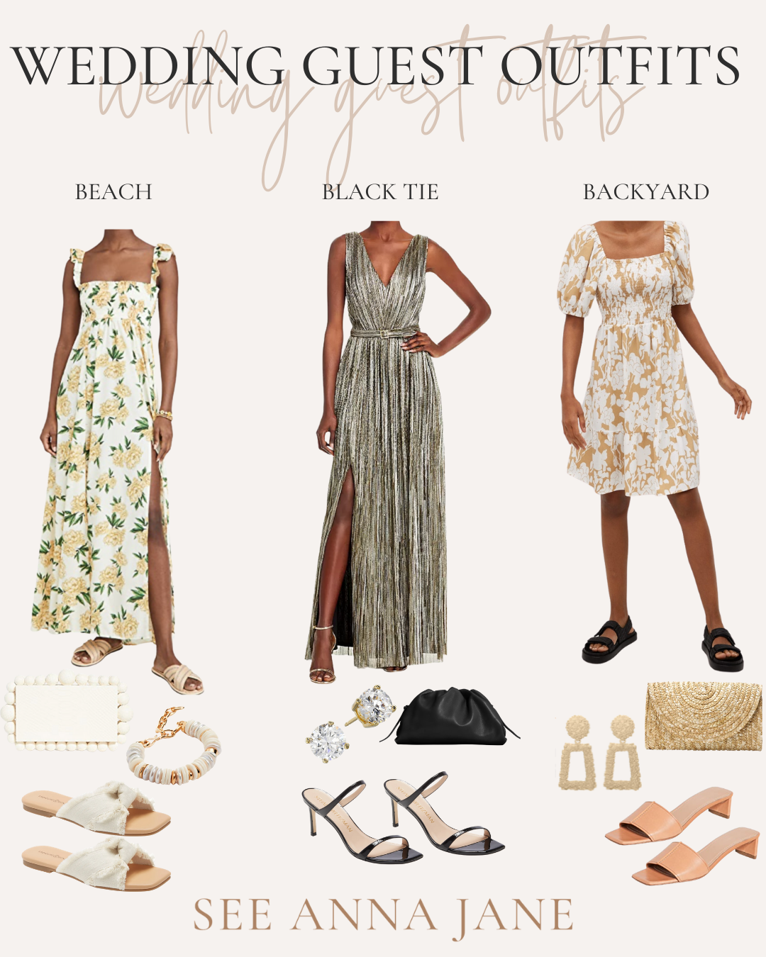 wedding guest looks outfit ideas - See (Anna) Jane.