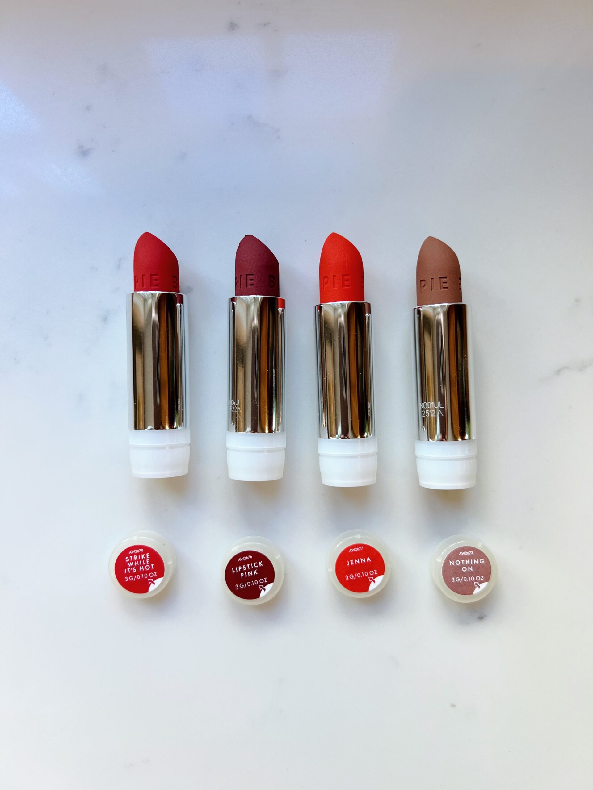 the unlipstick in 4 different shades