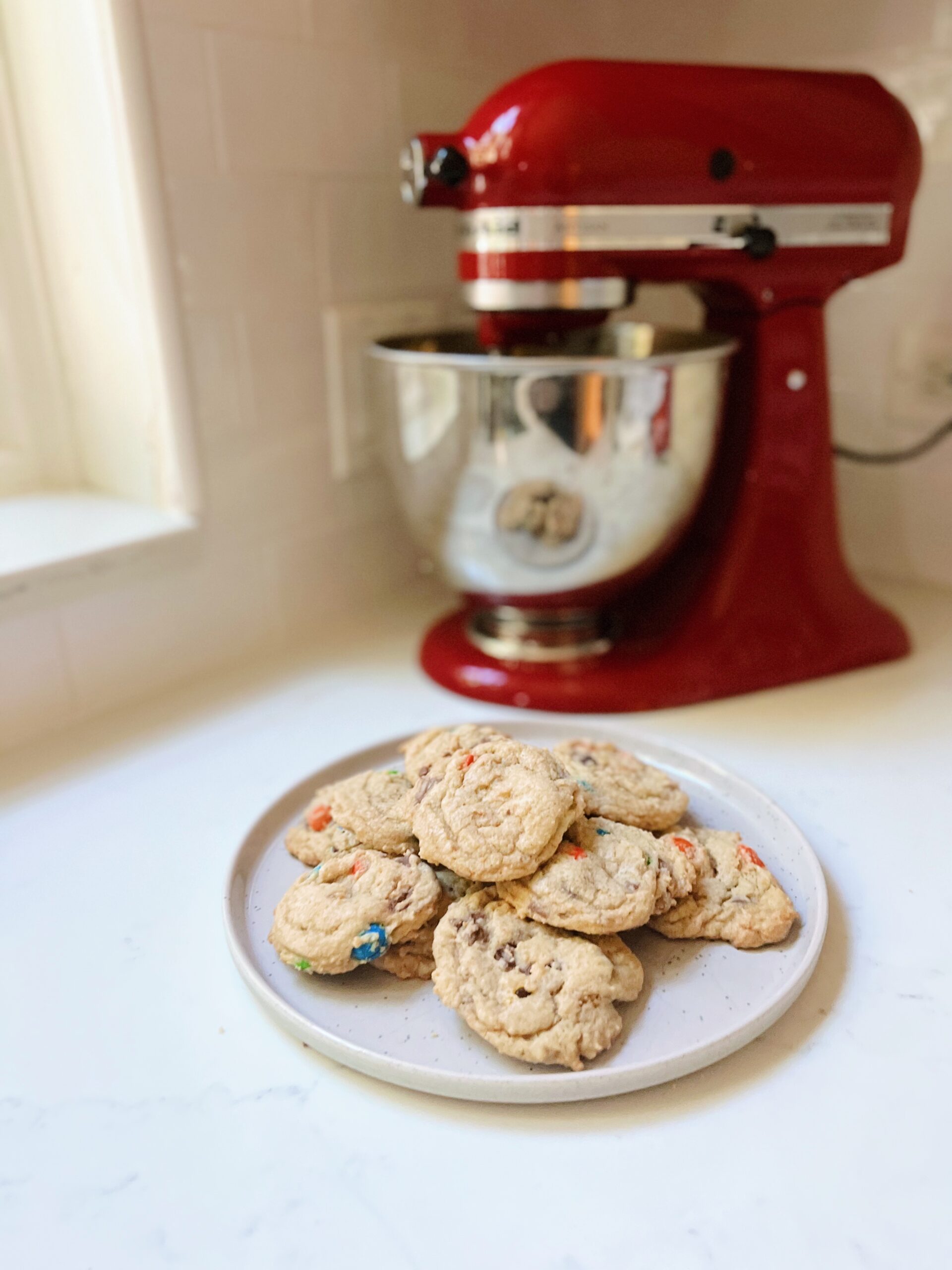 Leftover Halloween Candy Cookies on a plate