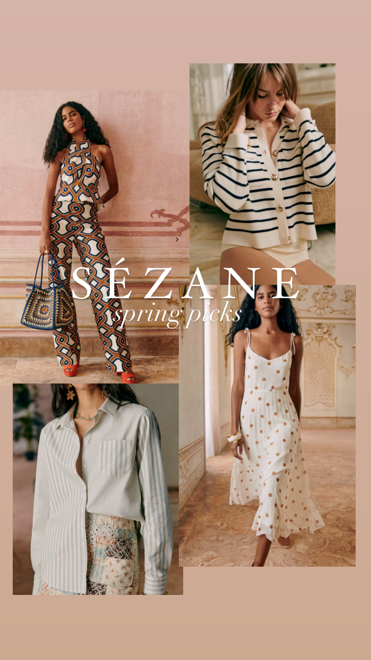 collage of Sézane Spring Picks