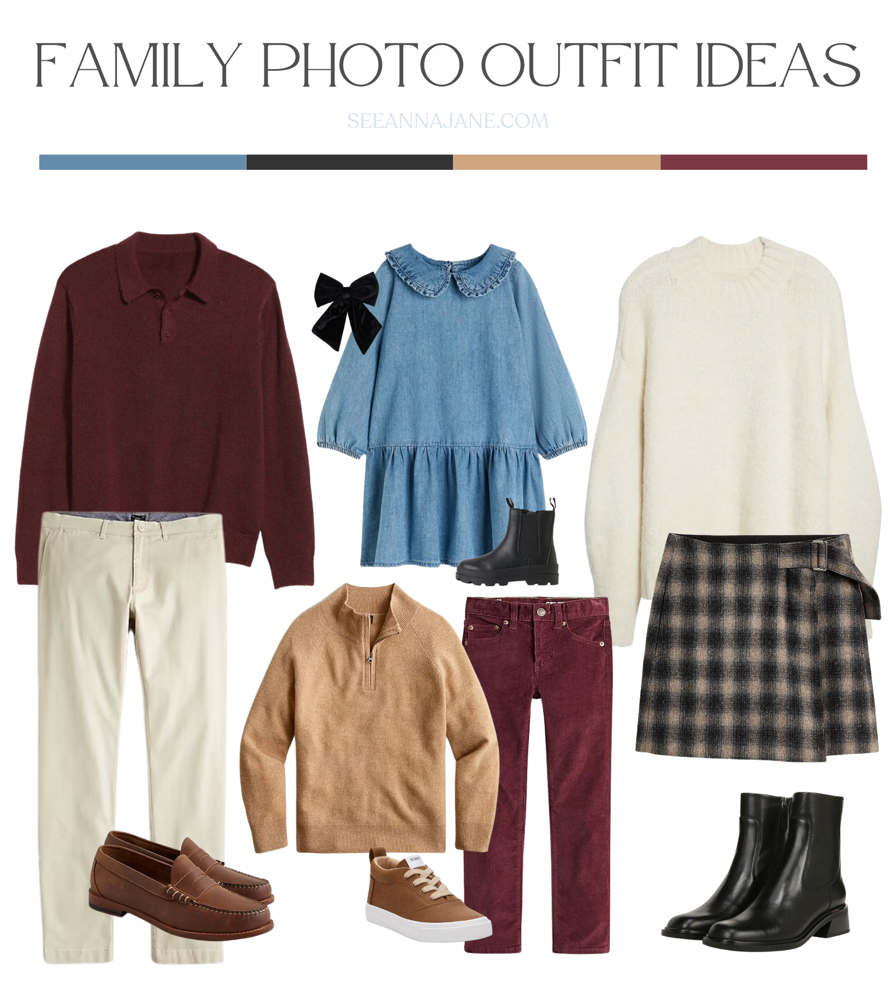 outfit ideas for family photos, christmas family photos