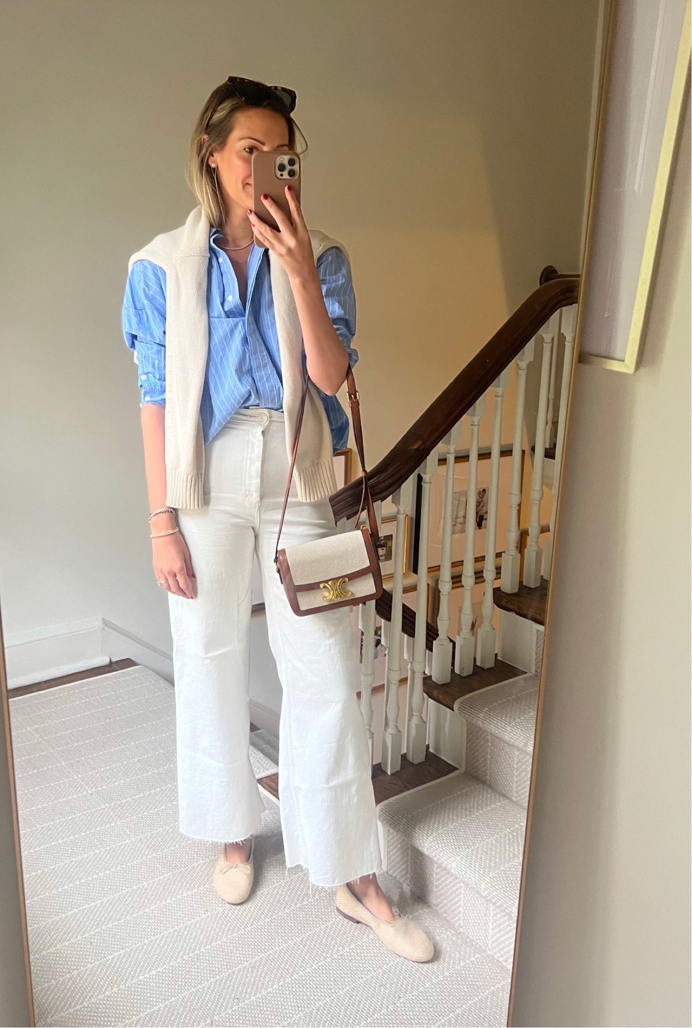 Blue and white Spring outfit inspiration