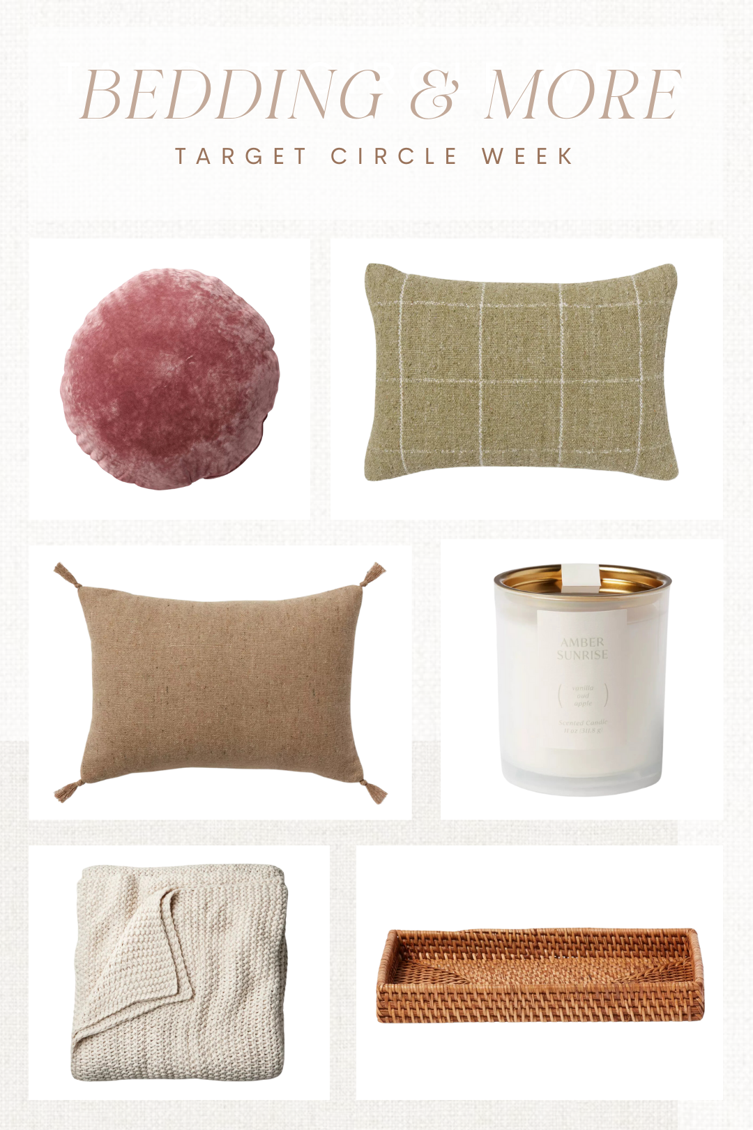 Target Circle Week deals. Bedding, pillows, throw blankets and more