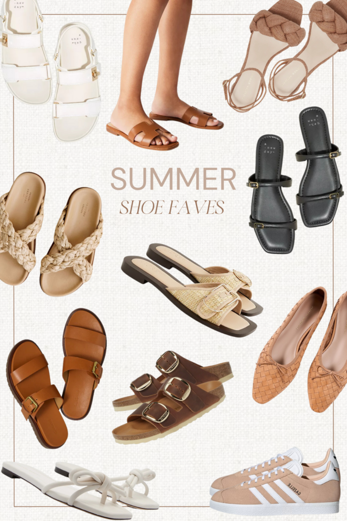 my favorite summer shoes, summer capsule wardrobe shoes